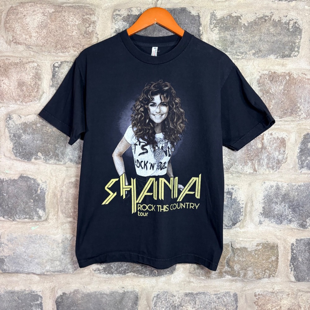 Alstyle Shania Twain Rock This Country Tour T-Shirt Black Woman's‎ Medium 2015